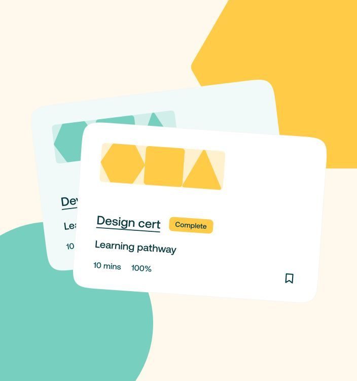 demonstration of learning cards completed