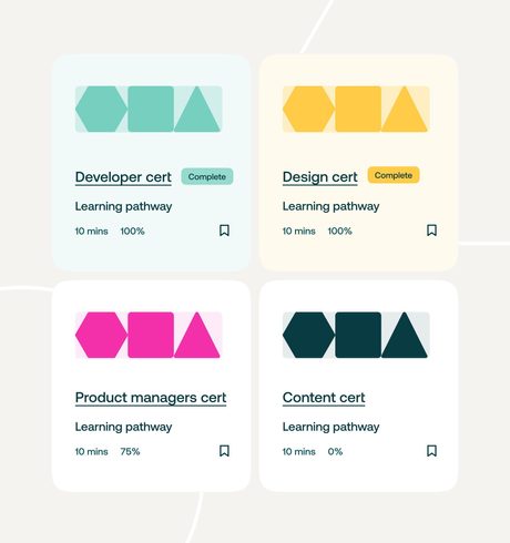 Icons representing different certification pathways.